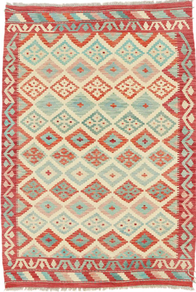 Afghan rug Kilim Afghan Heritage 5'10"x4'1" 5'10"x4'1", Persian Rug Woven by hand