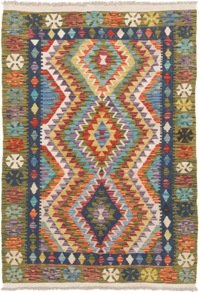 Afghan rug Kilim Afghan 5'0"x3'5" 5'0"x3'5", Persian Rug Woven by hand