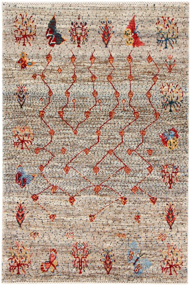 Perzisch tapijt Perzisch Gabbeh Loribaft Nowbaft 3'10"x2'6" 3'10"x2'6", Perzisch tapijt Handgeknoopte