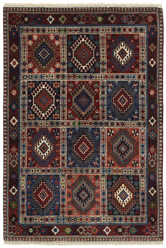  ペルシャ絨毯 ヤラメー 4'9"x3'4" 4'9"x3'4",  ペルシャ絨毯 手織り
