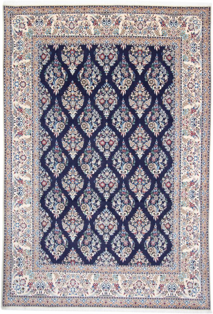 Persian Rug Nain 6La 9'10"x6'9" 9'10"x6'9", Persian Rug Knotted by hand