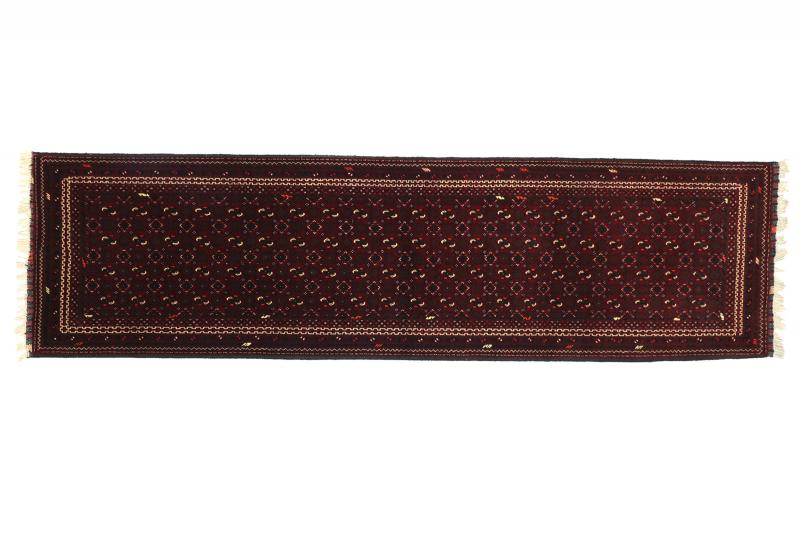 Afghanischer Teppich Afghan Mauri 9'6"x2'9" 9'6"x2'9", Perserteppich Handgeknüpft