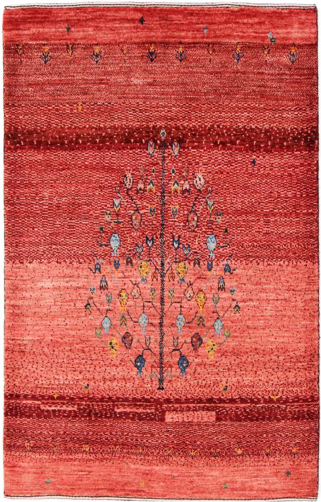 Persian Rug Persian Gabbeh Loribaft Nowbaft 4'3"x2'7" 4'3"x2'7", Persian Rug Knotted by hand