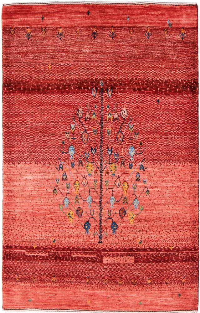 Tapis persan Persan Gabbeh Loribaft Nowbaft 4'3"x2'7" 4'3"x2'7", Tapis persan Noué à la main