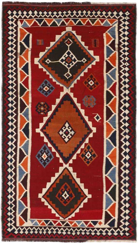 Persian Rug Kilim Fars 8'2"x4'5" 8'2"x4'5", Persian Rug Knotted by hand