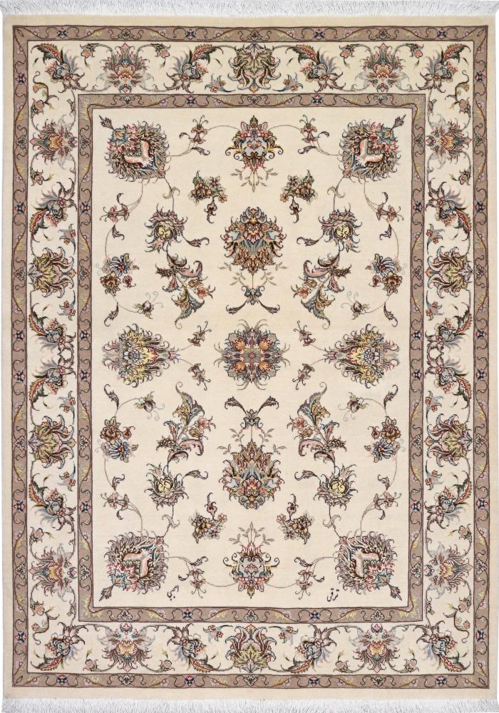 Persian Rug Tabriz Taraghi 6'10"x4'11" 6'10"x4'11", Persian Rug Knotted by hand