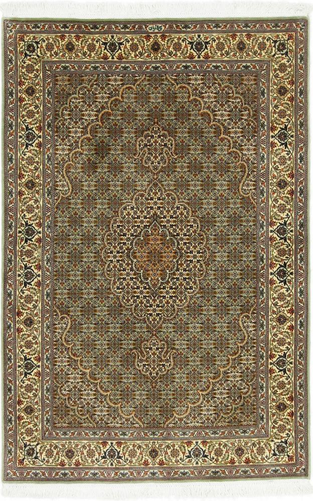 Persian Rug Tabriz Mahi 5'0"x3'4" 5'0"x3'4", Persian Rug Knotted by hand