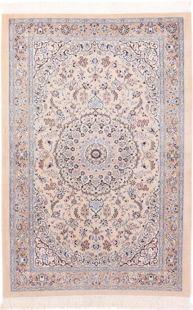 Persian Rug Isfahan Silk Warp 5'4"x3'7" 5'4"x3'7", Persian Rug Knotted by hand