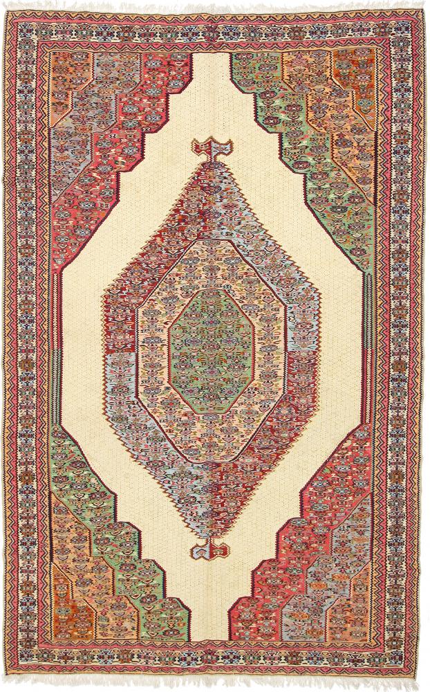 Persian Rug Kilim Senneh 8'4"x5'3" 8'4"x5'3", Persian Rug Knotted by hand