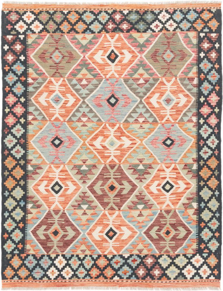 Afghan rug Kilim Afghan 6'3"x4'11" 6'3"x4'11", Persian Rug Woven by hand