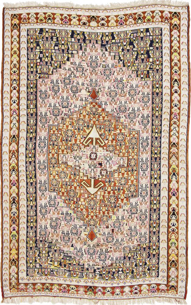 Περσικό χαλί Κιλίμ Senneh 259x161 259x161, Περσικό χαλί Οι κόμποι έγιναν με το χέρι