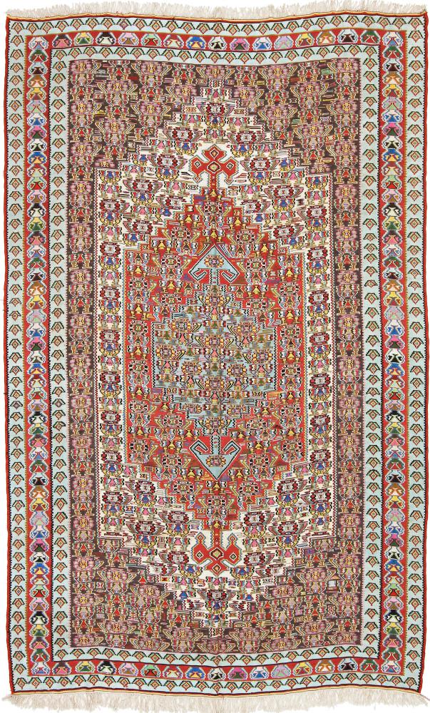 Persian Rug Kilim Senneh 8'6"x5'3" 8'6"x5'3", Persian Rug Knotted by hand