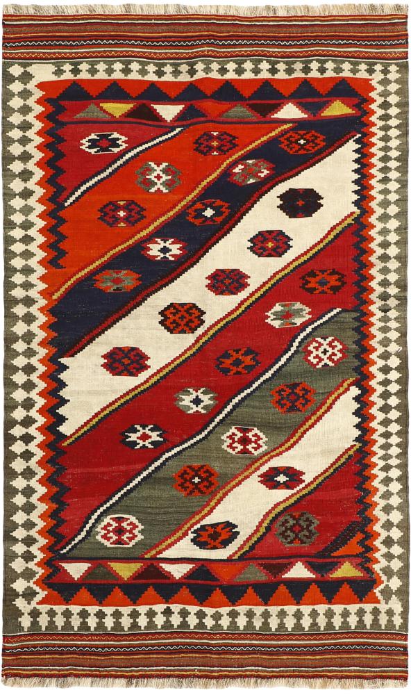 Persian Rug Kilim Fars Heritage 7'0"x4'4" 7'0"x4'4", Persian Rug Woven by hand