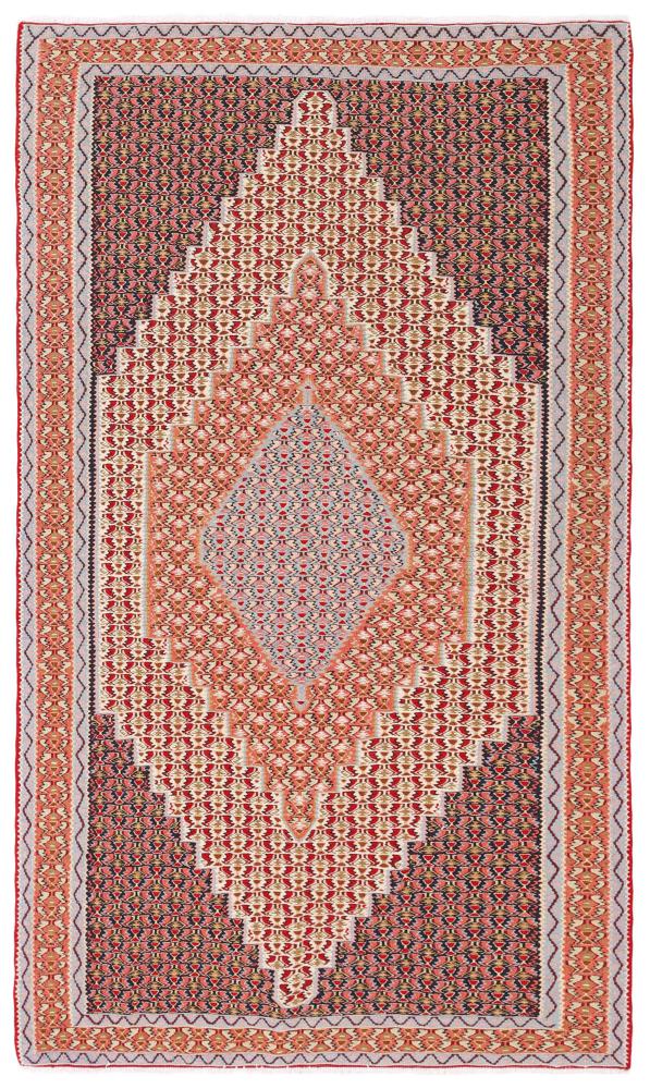 Perzisch tapijt Kilim Fars Senneh 8'2"x4'11" 8'2"x4'11", Perzisch tapijt Handgeknoopte