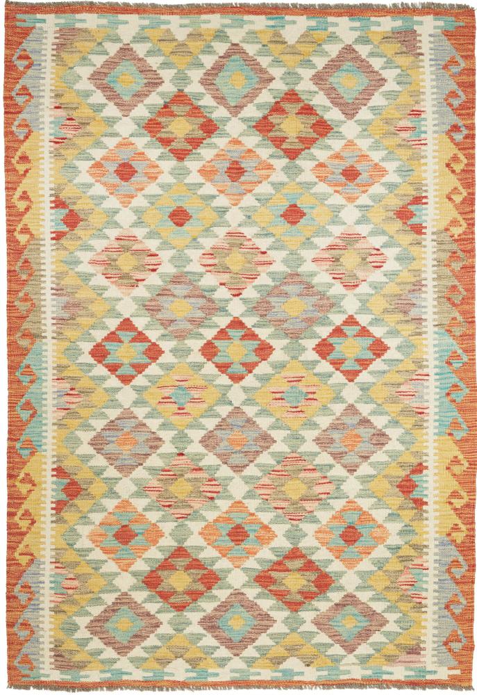 アフガンカーペット キリム アフガン 5'10"x4'0" 5'10"x4'0",  ペルシャ絨毯 手織り