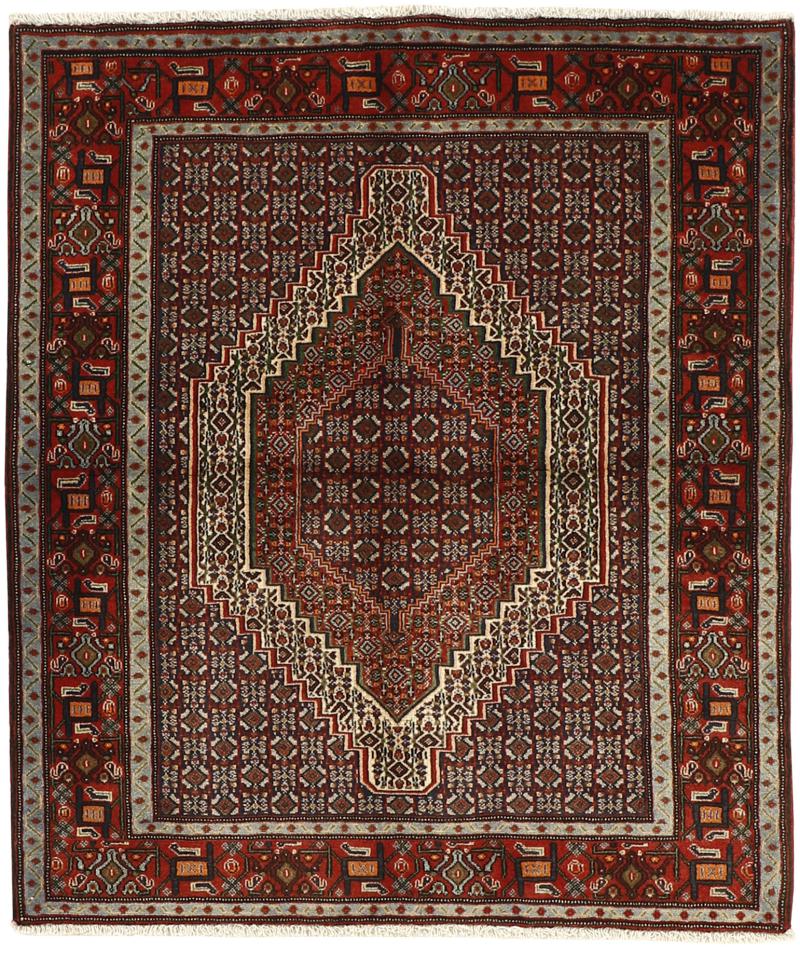 Persian Rug Senneh 146x128 146x128, Persian Rug Knotted by hand