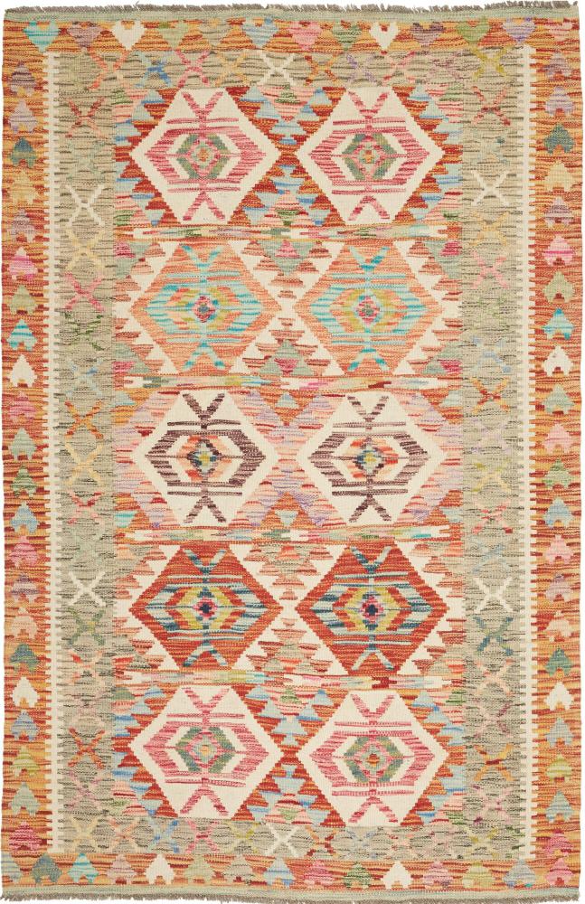 Afghan rug Kilim Afghan 6'2"x4'0" 6'2"x4'0", Persian Rug Woven by hand