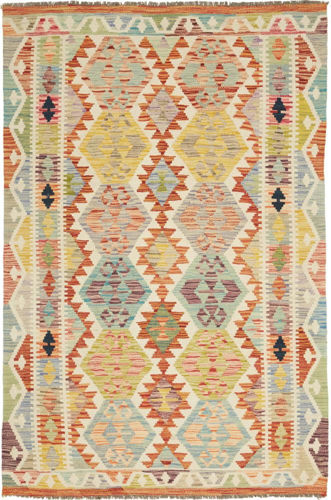 Afghan rug Kilim Afghan 6'1"x4'0" 6'1"x4'0", Persian Rug Woven by hand