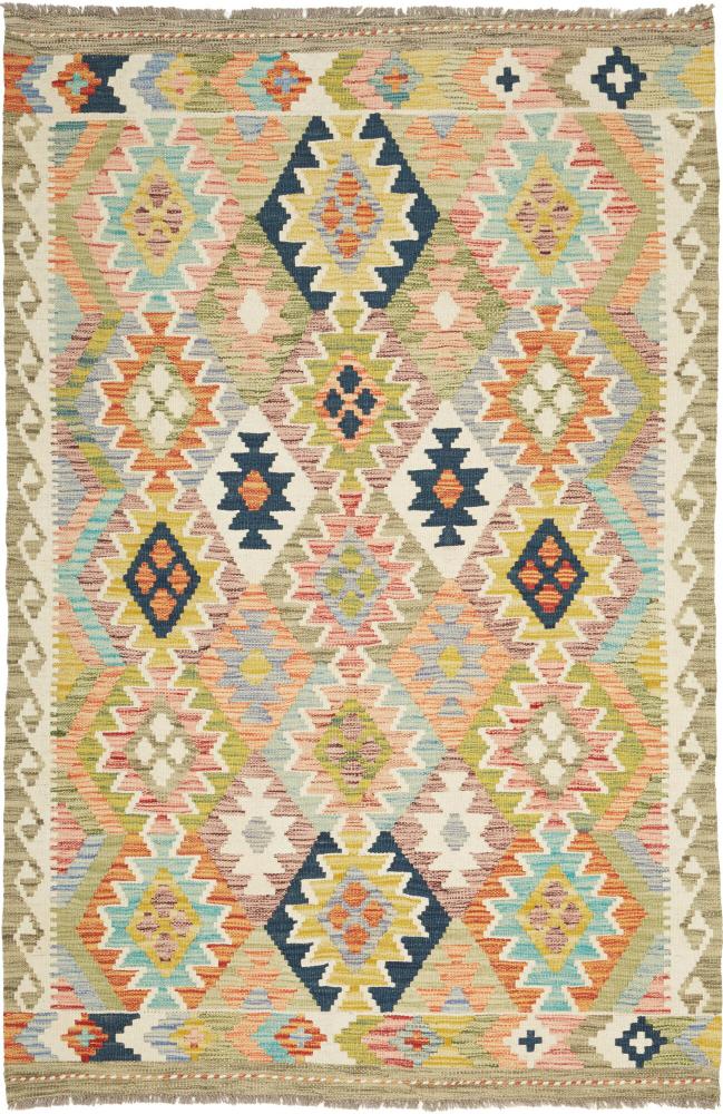 Tapis afghan Kilim Afghan 186x120 186x120, Tapis persan Tissé à la main