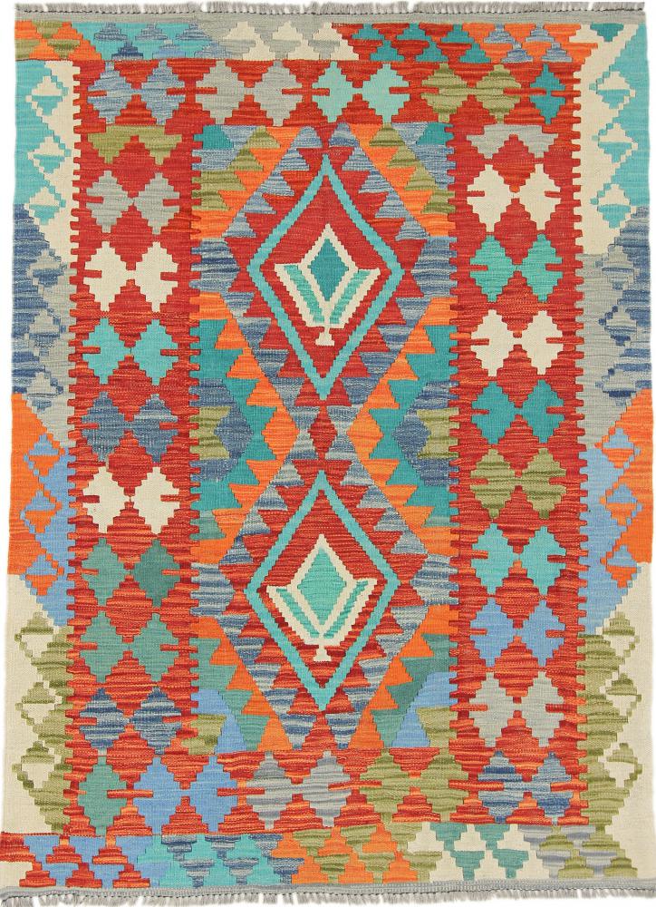 Afghan rug Kilim Afghan 5'9"x4'2" 5'9"x4'2", Persian Rug Woven by hand