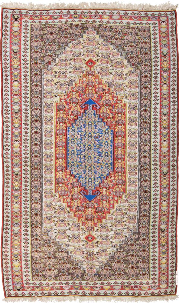 Perzisch tapijt Kilim Senneh 8'6"x5'3" 8'6"x5'3", Perzisch tapijt Handgeknoopte