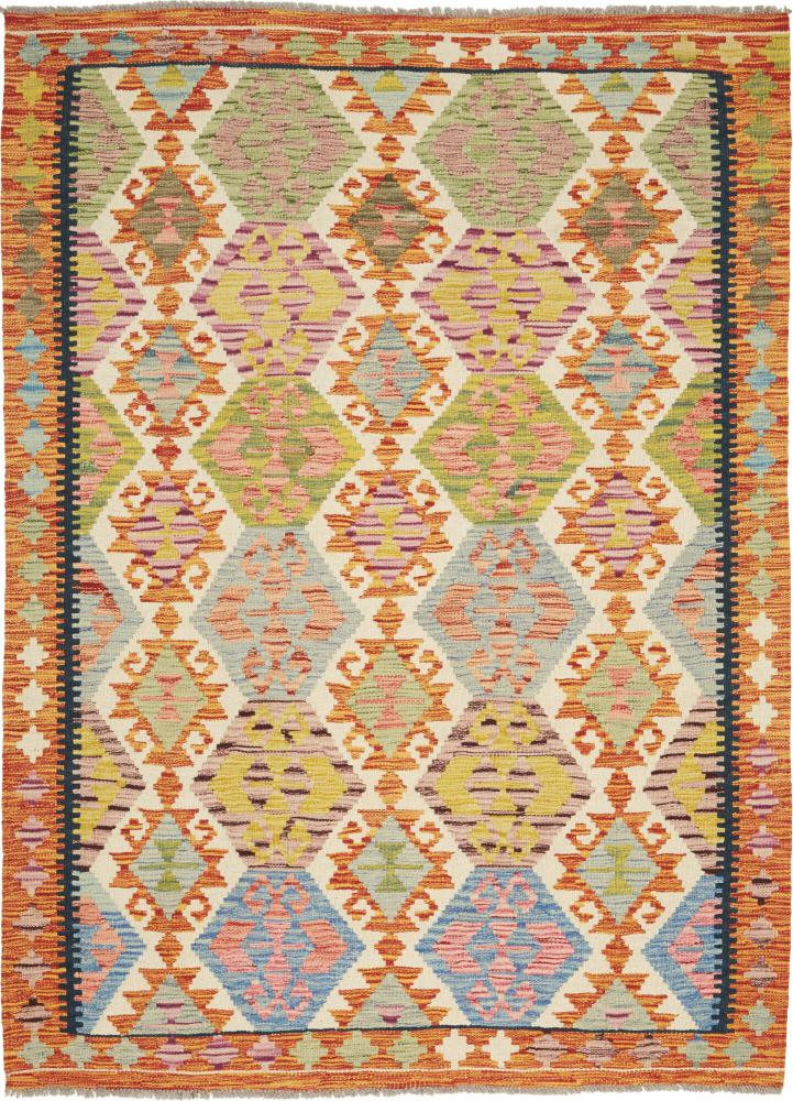 Afghanischer Teppich Kelim Afghan 182x132 182x132, Perserteppich Handgewebt