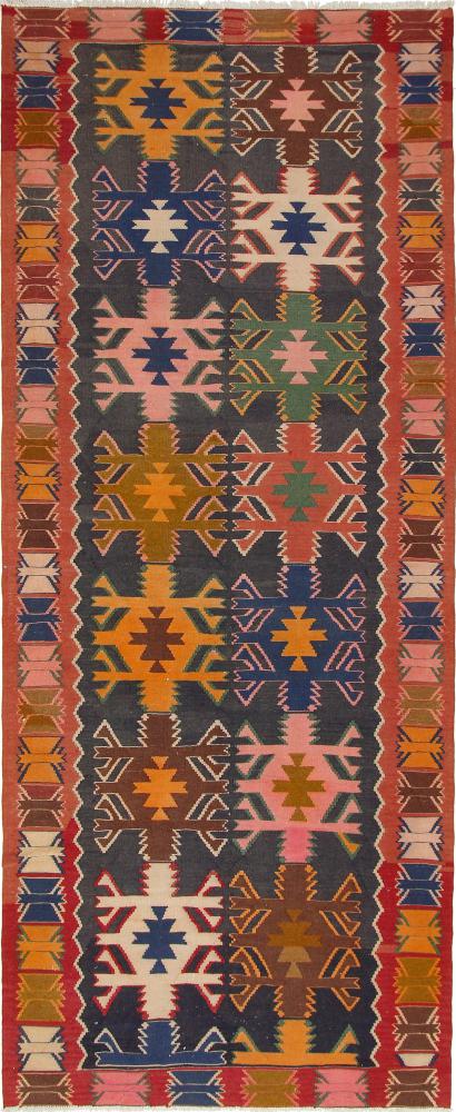 Tappeto persiano Kilim Fars Azerbaijan Antico 388x158 388x158, Tappeto persiano Tessuto a mano