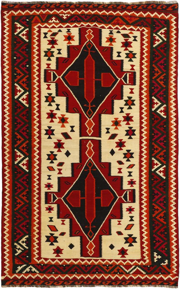 Persian Rug Kilim Fars Heritage 7'10"x5'1" 7'10"x5'1", Persian Rug Woven by hand