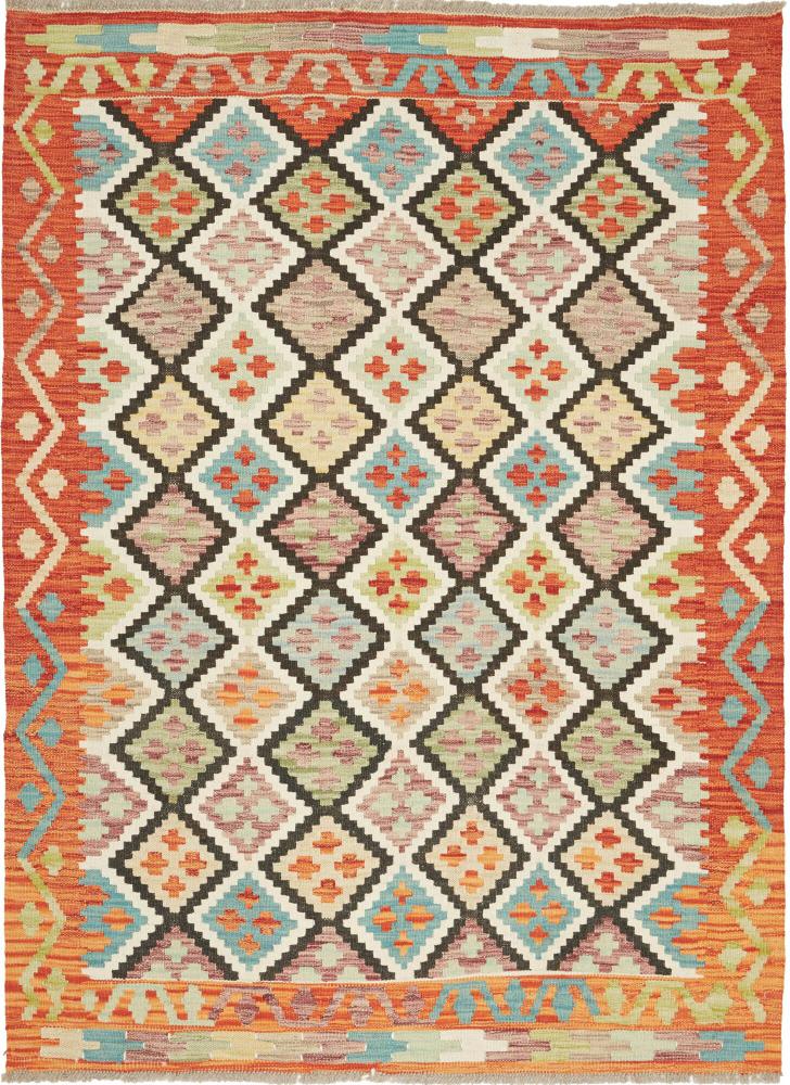 Afghansk tæppe Kelim Afghan 175x129 175x129, Persisk tæppe Håndvævet