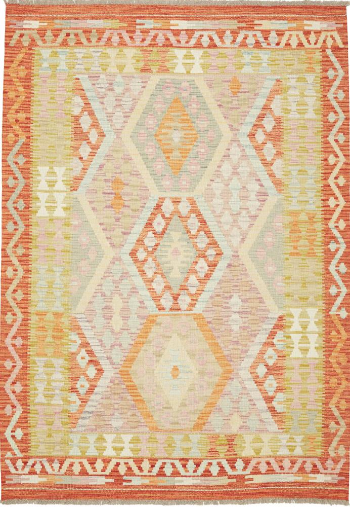 Afghan rug Kilim Afghan 6'0"x4'4" 6'0"x4'4", Persian Rug Woven by hand