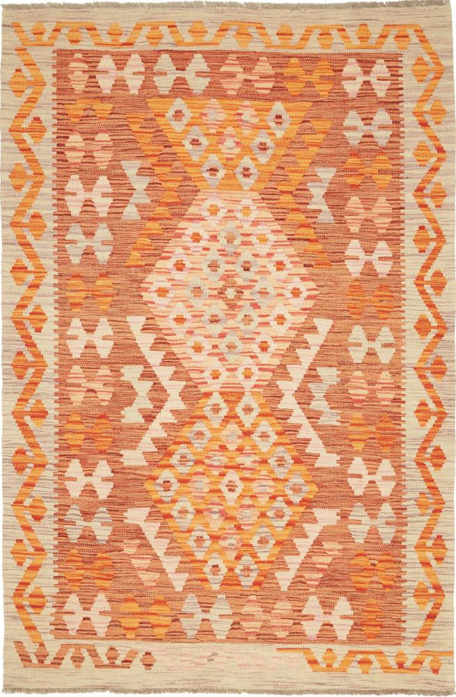 アフガンカーペット キリム アフガン 198x126 198x126,  ペルシャ絨毯 手織り