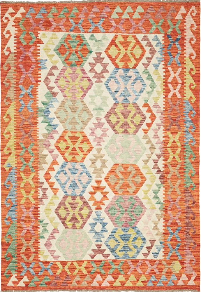 Afghanischer Teppich Kelim Afghan 6'5"x4'4" 6'5"x4'4", Perserteppich Handgewebt