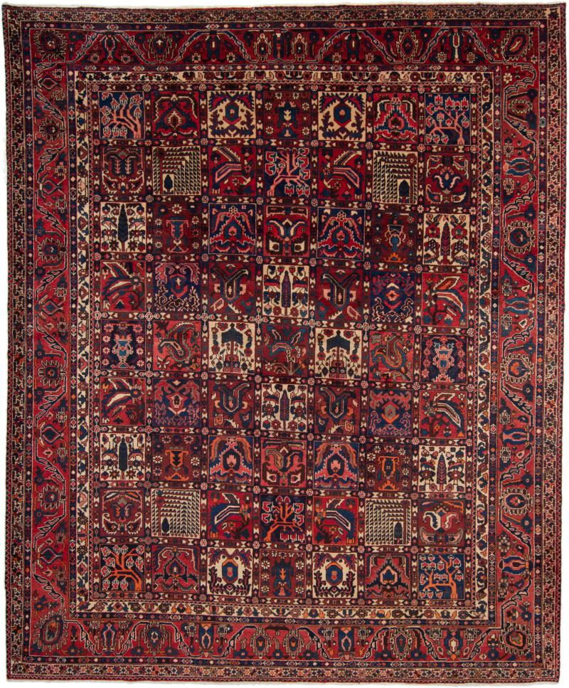 Persian Rug Bakhtiari 12'4"x10'0" 12'4"x10'0", Persian Rug Knotted by hand