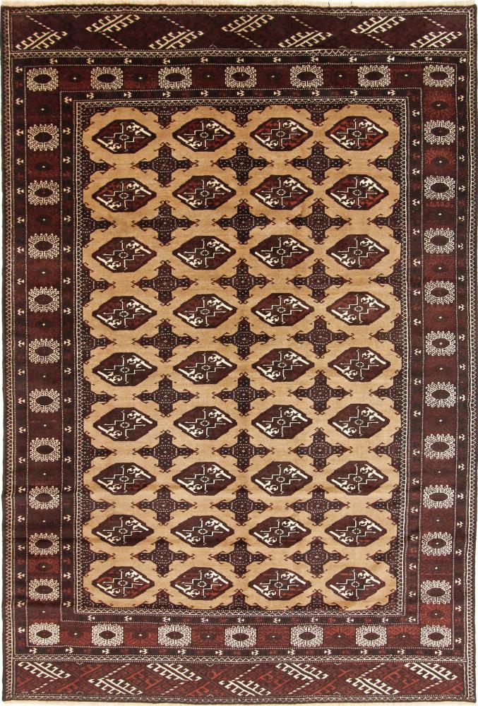 Tapis persan Turkaman 294x197 294x197, Tapis persan Noué à la main