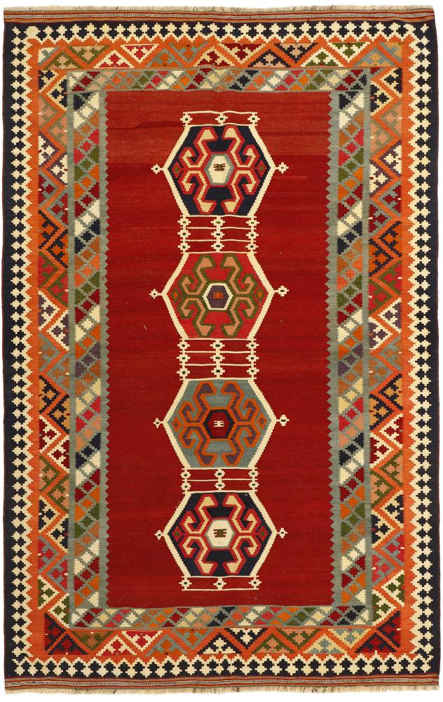 Persian Rug Kilim Fars Heritage 8'2"x5'4" 8'2"x5'4", Persian Rug Woven by hand