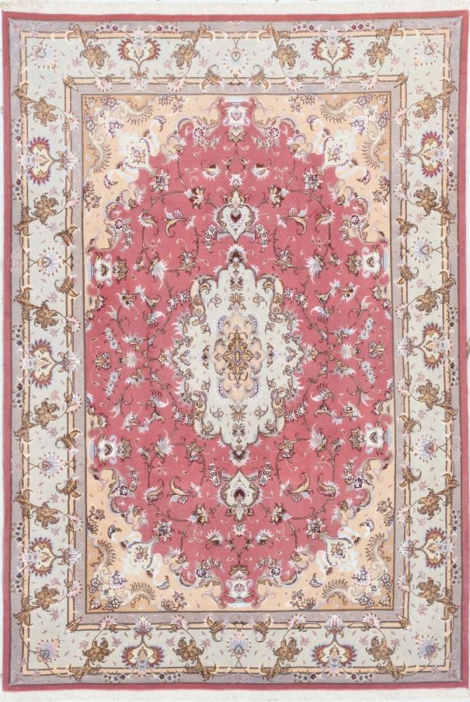 Persian Rug Tabriz 50Raj 7'10"x5'6" 7'10"x5'6", Persian Rug Knotted by hand