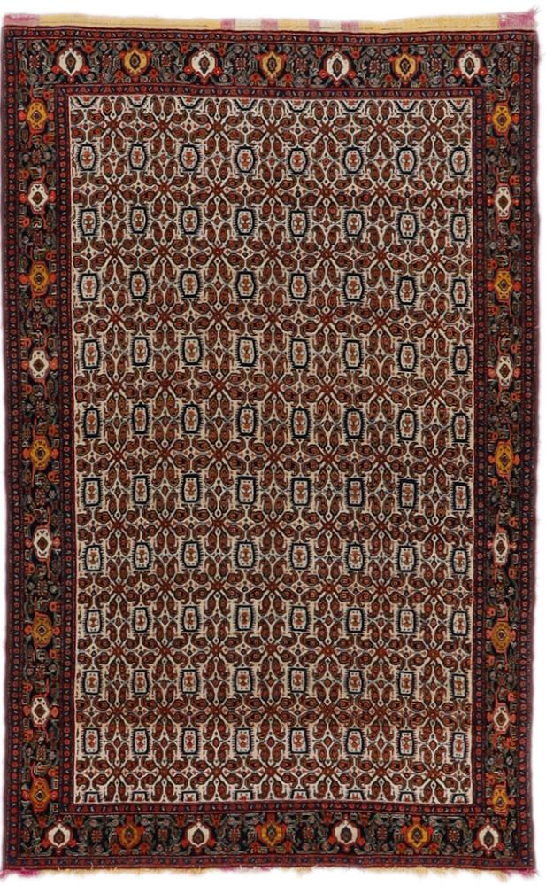 Tapis persan Senneh Antique Chaîne de Soie 219x134 219x134, Tapis persan Noué à la main