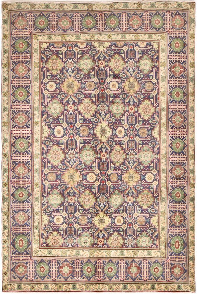 Persian Rug Tabriz 9'5"x6'5" 9'5"x6'5", Persian Rug Knotted by hand