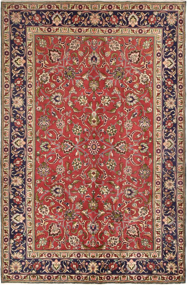 Persian Rug Tabriz 9'9"x6'4" 9'9"x6'4", Persian Rug Knotted by hand