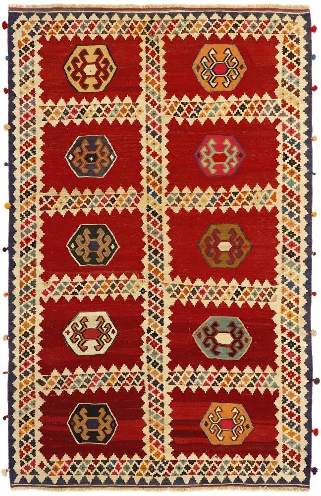 Persian Rug Kilim Fars Heritage 8'9"x5'7" 8'9"x5'7", Persian Rug Woven by hand