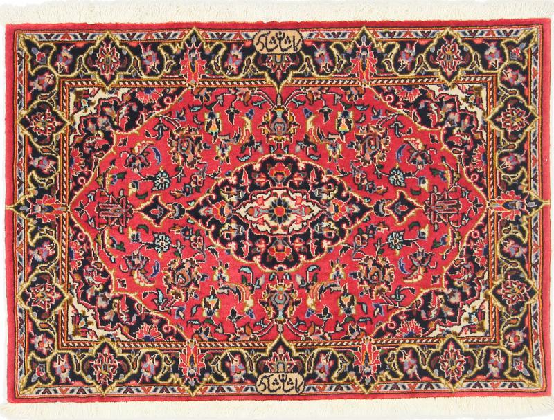 Persian Rug Keshan Shad Sar 3'3"x2'2" 3'3"x2'2", Persian Rug Knotted by hand