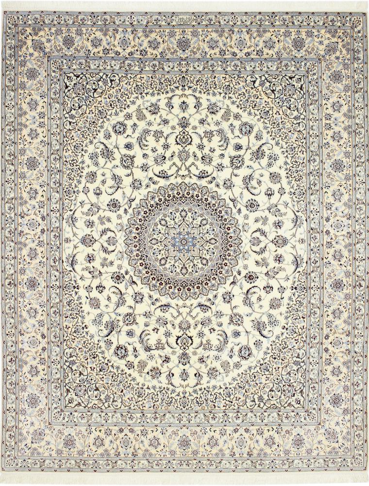 Persian Rug Nain 6La Habibian 8'6"x6'9" 8'6"x6'9", Persian Rug Knotted by hand