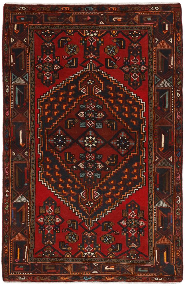 Persian Rug Khamseh 6'5"x4'2" 6'5"x4'2", Persian Rug Knotted by hand
