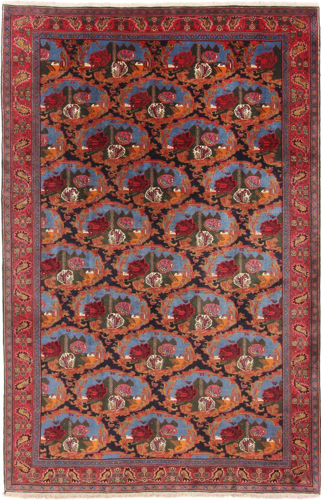  ペルシャ絨毯 Sanandaj 9'11"x6'5" 9'11"x6'5",  ペルシャ絨毯 手織り