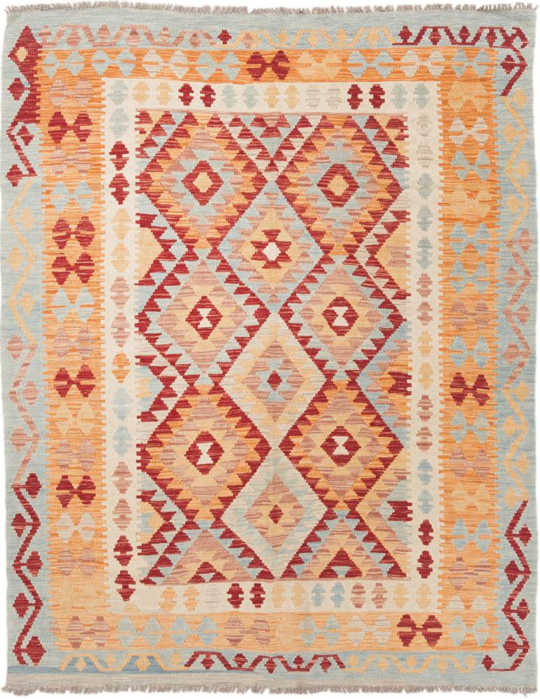 Afghan rug Kilim Afghan 6'4"x5'1" 6'4"x5'1", Persian Rug Woven by hand