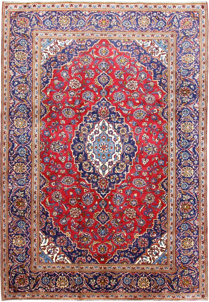 Persian Rug Keshan 9'4"x6'7" 9'4"x6'7", Persian Rug Knotted by hand