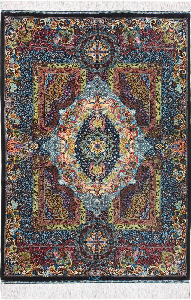 Persialainen matto Ghom Silkki Signed 4'11"x3'5" 4'11"x3'5", Persialainen matto Solmittu käsin