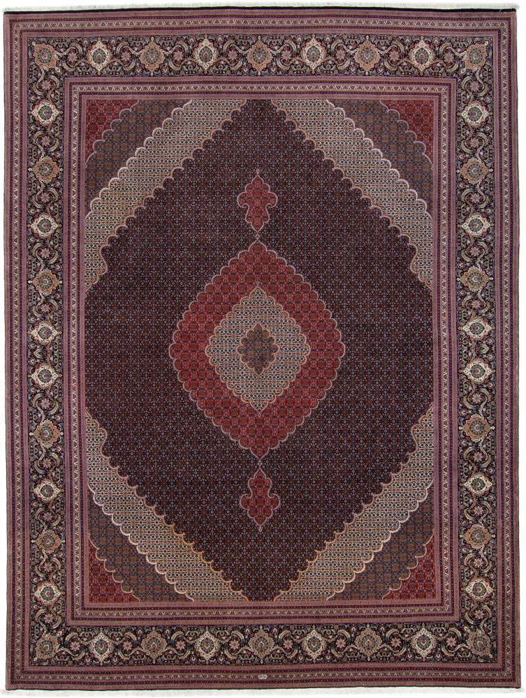 Persian Rug Tabriz 50Raj 13'1"x10'0" 13'1"x10'0", Persian Rug Knotted by hand