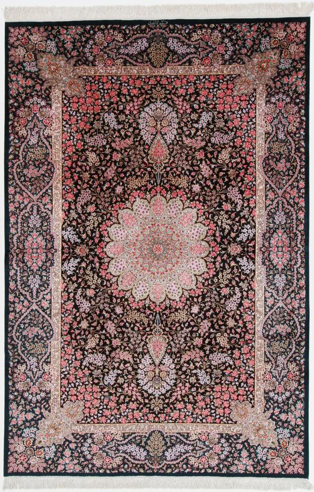 Persialainen matto Ghom Silkki 236x158 236x158, Persialainen matto Solmittu käsin