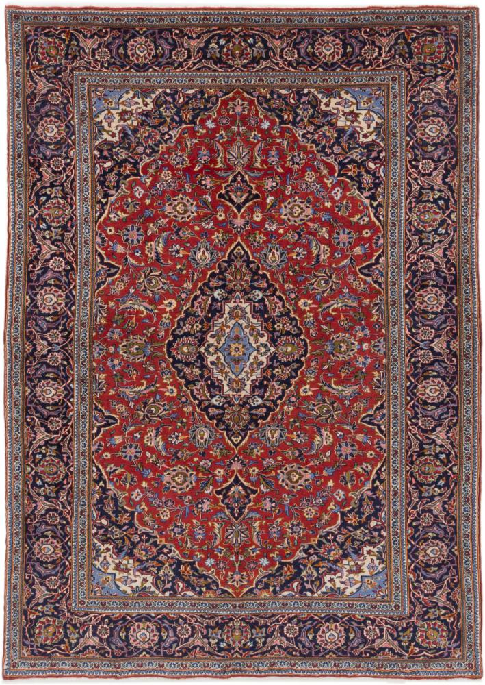 Tapis persan Kashan 9'1"x6'6" 9'1"x6'6", Tapis persan Noué à la main